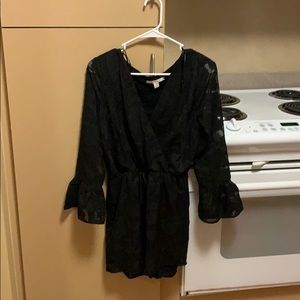 black lace romper